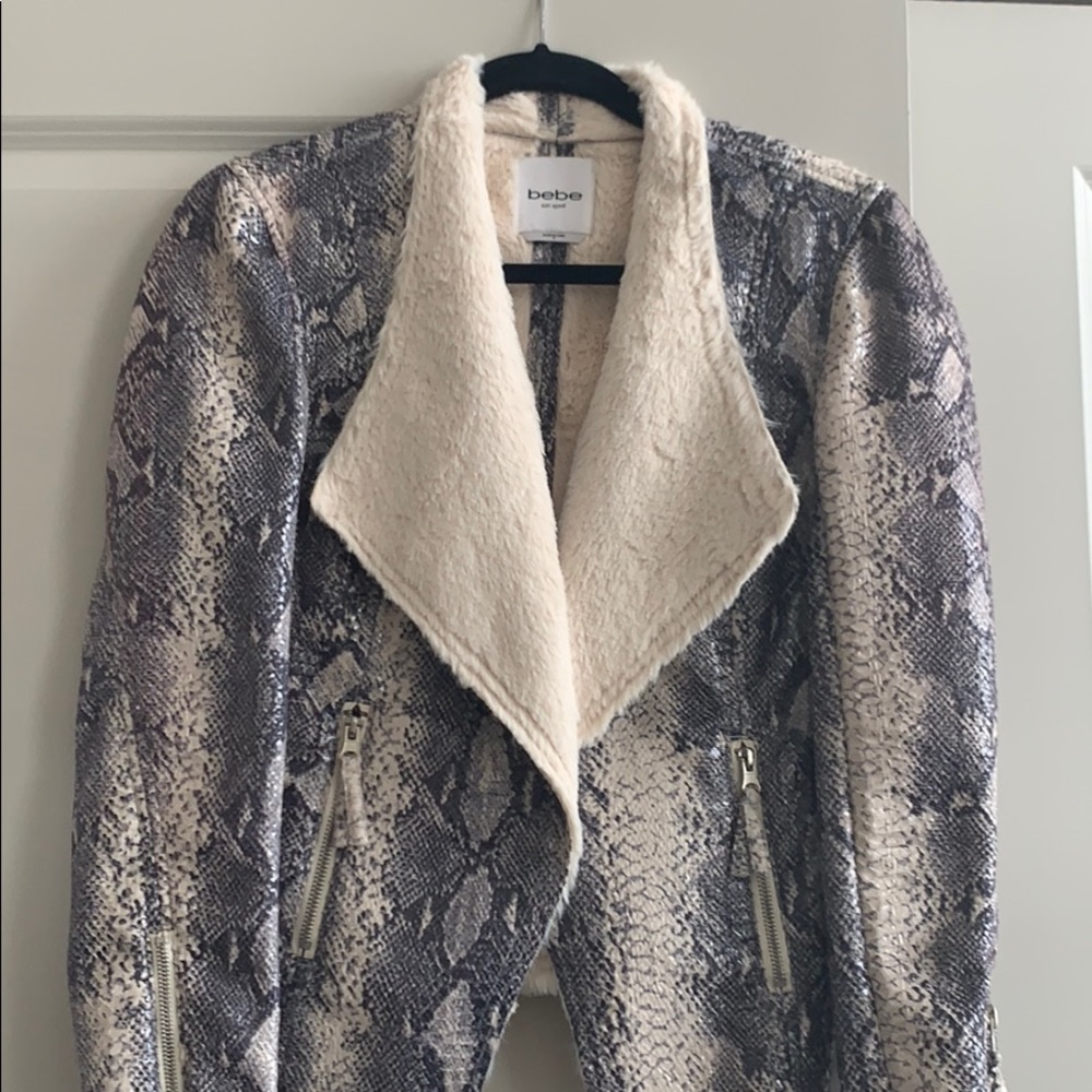 Bebe faux snake jacket